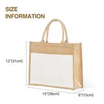 Personalised Cute Pencil Apple Large Jute Tote Bag with Text Teacher's Day Back to School Gift for Teacher