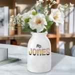 Personalisierte bunte Bleistift-inspirierte Fun Letter Keramik Blumenvase Indoor Outdoor Dekor Anerkennung zurück zu Schule Geschenk für Lehrer