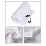 Personalised Colourful Pickleball Design Super Absorbent 100% Cotton Waffle Sport Towel with Name and Hanging Clip Gift for Pickleball Lovers