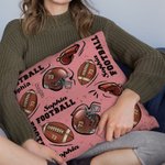 Personalised Football Helmet Design Throw Pillow Cover with Name and Number Home Decor Birthday Gift for Football Lover
