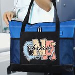 Personalised Multi-colour Medical Elements Large Tote Bag with Name and Title Birthday Back to School Gift for Nurse Doctor