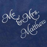Mantel Bordado Personalizado Señor y Señora con Nombre Decoración de Mesa Regalo de Boda para Novio Novia
