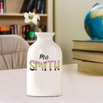 Personalisierte bunte Bleistift-inspirierte Fun Letter Keramik Blumenvase Indoor Outdoor Dekor Anerkennung zurück zu Schule Geschenk für Lehrer