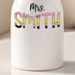 Personalisierte bunte Bleistift-inspirierte Fun Letter Keramik Blumenvase Indoor Outdoor Dekor Anerkennung zurück zu Schule Geschenk für Lehrer