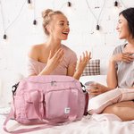 Personalized Multi-compartment Waterproof Weekend Bag with Shoulder Strap and Name Birthday Back to School Gift for Women