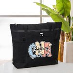 Personalised Multi-colour Medical Elements Large Tote Bag with Name and Title Birthday Back to School Gift for Nurse Doctor