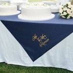Mantel Bordado Personalizado Señor y Señora con Nombre Decoración de Mesa Regalo de Boda para Novio Novia