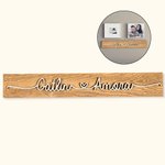 Personalised Wooden Love Sign Couple Names Plate Rustic Home Decoration Wedding Anniversary Valentine's Day for Couple