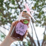 Gepersonaliseerde Leraar Apple 16oz glazen beker met bamboe deksel rietje en lint terug naar school Waardering Gift voor leraar