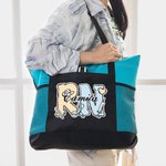 Personalised Multi-colour Medical Elements Large Tote Bag with Name and Title Birthday Back to School Gift for Nurse Doctor