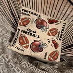 Personalised Football Helmet Design Throw Pillow Cover with Name and Number Home Decor Birthday Gift for Football Lover