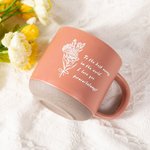 Personalized Engraved Birth Flower Bouquet Ceramic Mug with Name Birthday Gift for Women