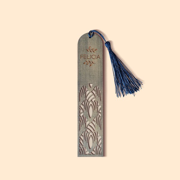 Personalised Classical Hollow Wooden Bookmark with Tassel Engraved Name Birthday Graduation Gift for Reader Book Lover