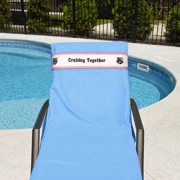 Personalized Multicolor Lounge Chair Cruise Towel Holder Anchor Band with Text Beach Travel Accessories Birthday Summer Vacation Gift for Tourists