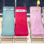 Personalized Multicolour Lounge Chair Cruise Towel Holder Anchor Band with Text Beach Travel Accessories Birthday Summer Vacation Gift for Tourists