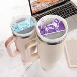 Plaque d'identification personnalisée imprimée en 3D pour chien et chat Accessoires pour gobelets de 20oz à 64oz Stanley Cadeau d'anniversaire pour le