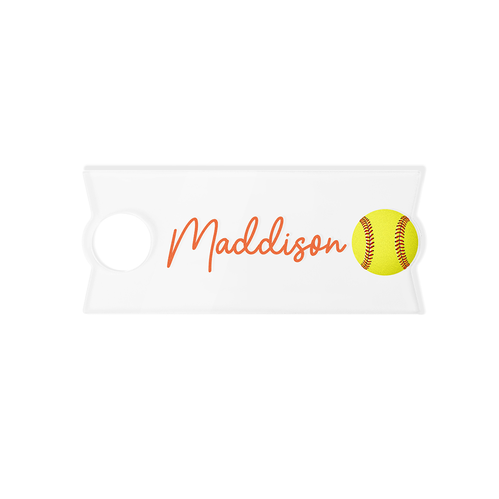 Personalized Acrylic Football Baseball Name Plate Tag for Stanley Tumbler Accessory Birthday Gift for Sports Lovers