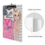 Personalised Cartoon Medical Tools Hanging Clipboard with Low Profile Clip Graduation Appreciation Gift for Nurse Doctor Medical Student