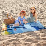 Personalized Underwater World Oversized Quick Dry Turtle Beach Towel with Name Summer Travel Essential Gift for Friend Family