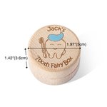 Personalisierte hölzerne Zahnfee Zähne Box mit eingraviertem Namen ersten Zahn Keepsake neue Baby-Geschenk für Jungen Mädchen
