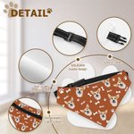 Personalised Multicolour Paw Print Bone Adjustable Pet Bandana with Photo and Name Birthday Party Costume Gift for Pet Lovers