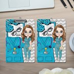 Personalised Cartoon Medical Tools Hanging Clipboard with Low Profile Clip Graduation Appreciation Gift for Nurse Doctor Medical Student