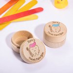 Personalisierte hölzerne Zahnfee Zähne Box mit eingraviertem Namen ersten Zahn Keepsake neue Baby-Geschenk für Jungen Mädchen