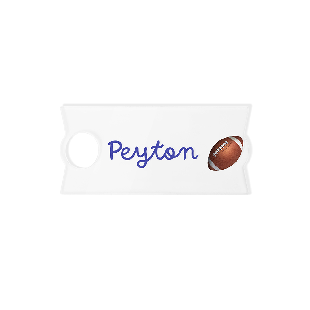 Personalised Acrylic Football Baseball Name Plate Tag for Stanley Tumbler Accessory Birthday Gift for Sports Lovers
