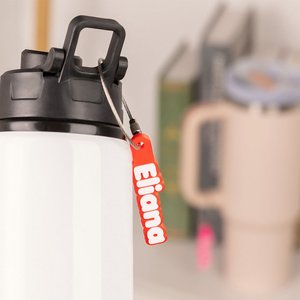 Personalized Multicolour 3D Printed Tumbler Name Tag Charm with Stainless Steel Loop Tumbler Accessories Gift for Family Friends