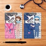 Personalised Cartoon Medical Tools Hanging Clipboard with Low Profile Clip Graduation Appreciation Gift for Nurse Doctor Medical Student