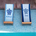 Personalized Underwater World Oversized Quick Dry Turtle Beach Towel with Name Summer Travel Essential Gift for Friend Family