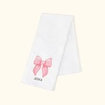 Personalisierte 100% Baumwolle Rosa Coquette Bow Küchentuch mit Namen Super saugfähig Housewarming Geschenk für Familie