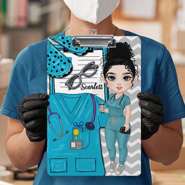 Personligt tecknad medicinsk verktygshängande skrivplatta med lågprofilsklämma Graduation Appreciation Gift för sjuksköterska läkare medicinsk student
