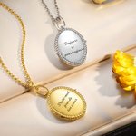 Collier Personnalisé avec Photo et Nom Bijou Forme Coffret Cadeau Commémoratif pour Femme