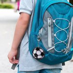 Personalized Reflective Basketball Football Volleyball Backpack Bag Tag with Name Back to School Gift for Kids Sports Lovers