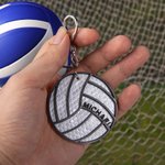 Personalized Reflective Basketball Football Volleyball Backpack Bag Tag with Name Back to School Gift for Kids Sports Lovers