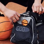 Personalized Reflective Basketball Football Volleyball Backpack Bag Tag with Name Back to School Gift for Kids Sports Lovers