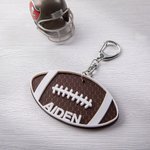 Personalized Reflective Basketball Football Volleyball Backpack Bag Tag with Name Back to School Gift for Kids Sports Lovers