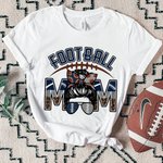 Personalised Cartoon Football Sport Girl Leopard Letters T-shirt Sweatshirt with Number and Name Game Day Costume Birthday Gift for Football Mom