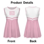 Personalisierte Multicolor ärmellose Cheerleader Uniform Kleid mit Team Name Sport Veranstaltung Cheer Zubehör Geschenk für Mädchen