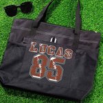 Personalised Fashionable Football Style Large Tote Bag with Name Gift for Sports Lover