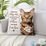 Personalized When You Miss Me I'm Here Pet Photo Throw Pillow Cover with Name Multicolour Home Decoration Memorial Pet Loss Gift for Pet Lovers