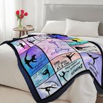 Personalisierte Weiche Decke im Rhythmik Gymnastik Design mit Namen Hauseinweihung Umzug Geburtstag Geschenk für Gymnastikliebhaber