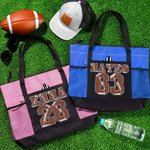 Personalised Fashionable Football Style Large Tote Bag with Name Gift for Sports Lover