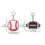 Personalized Reflective Basketball Football Volleyball Backpack Bag Tag with Name Back to School Gift for Kids Sports Lovers