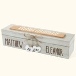 Boîte de Serment du Mariage Personnalisée avec Noms du Couple Cadeau en Bois pour Mariage Couple