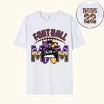 Personalised Cartoon Football Sport Girl Leopard Letters T-shirt Sweatshirt with Number and Name Game Day Costume Birthday Gift for Football Mom