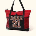 Personalised Fashionable Football Style Large Tote Bag with Name Gift for Sports Lover