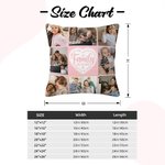 Couvre oreiller personnalisé Family Will Always Be Connected Heart Photo Collage Birthday Housewarming Gift for Family