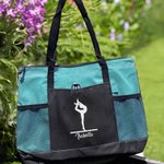 Sac fourre-tout de gymnastique rythmique personnalisé avec nom et poches en filet Cadeau pour les amateurs de gymnastique